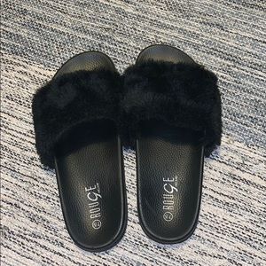 black fur slides